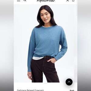 Madewell Cashmere Relaxed Crew Sweater